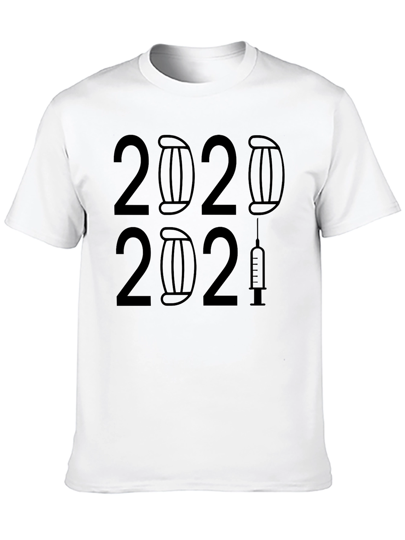 2020-2021 Masked & Vaxxed Black T-Shirt