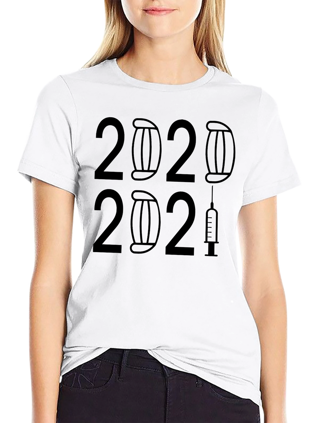 2020-2021 Masked & Vaxxed Black T-Shirt