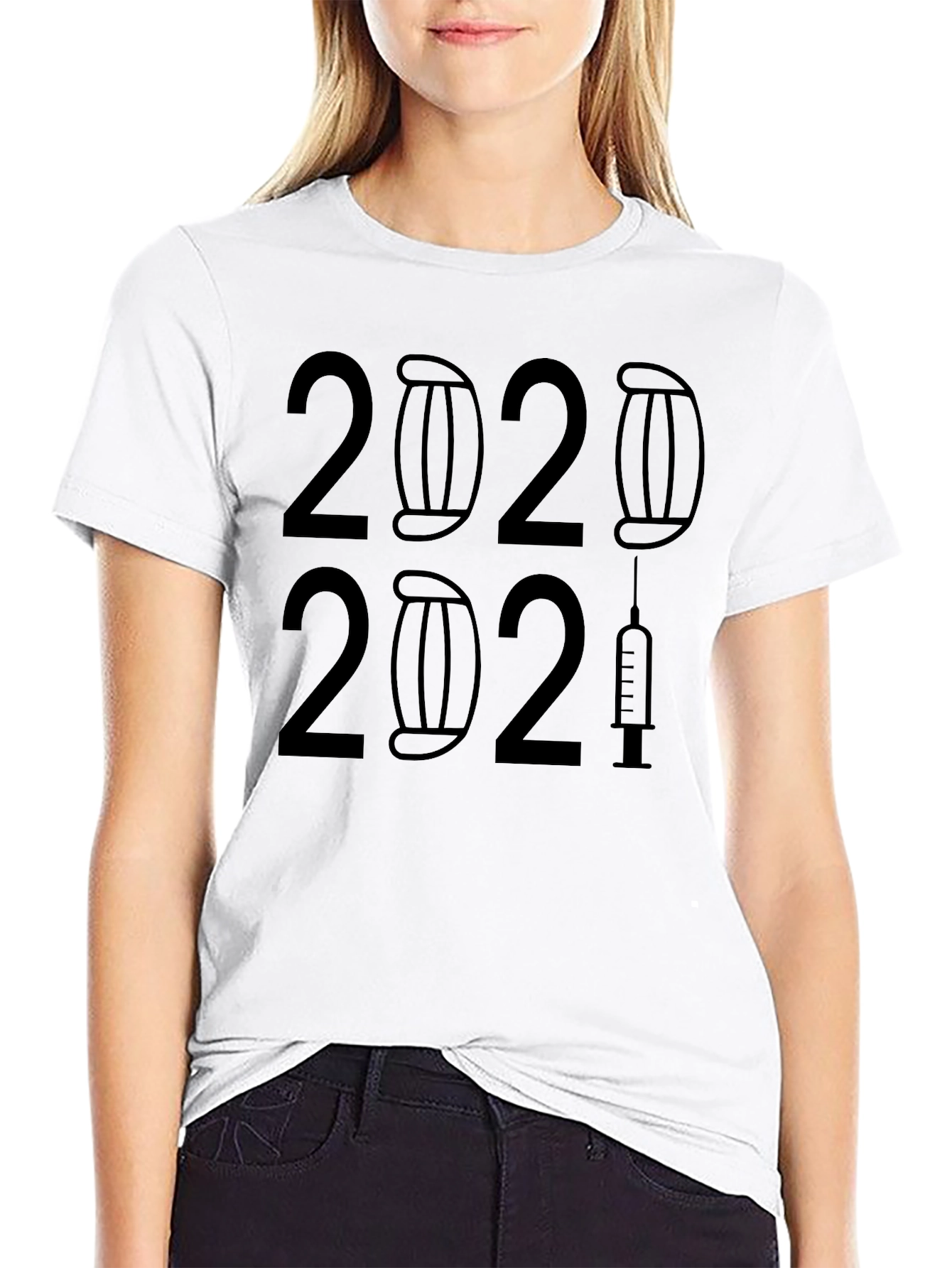 2020-2021 Masked & Vaxxed Black T-Shirt