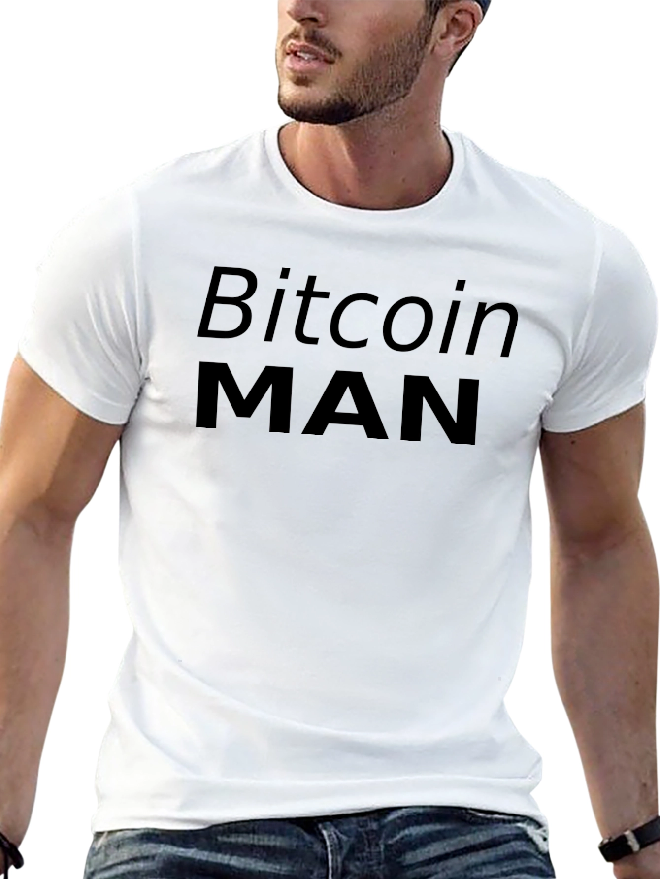 Bitcoin Man Black Graphic T-Shirt