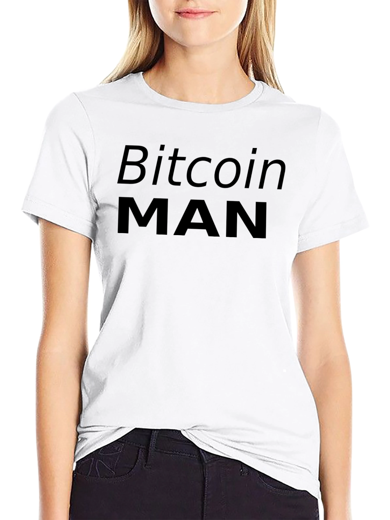 Bitcoin Man Black Graphic T-Shirt