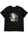 Cat Astronaut T-Shirt - Space Adventure Design