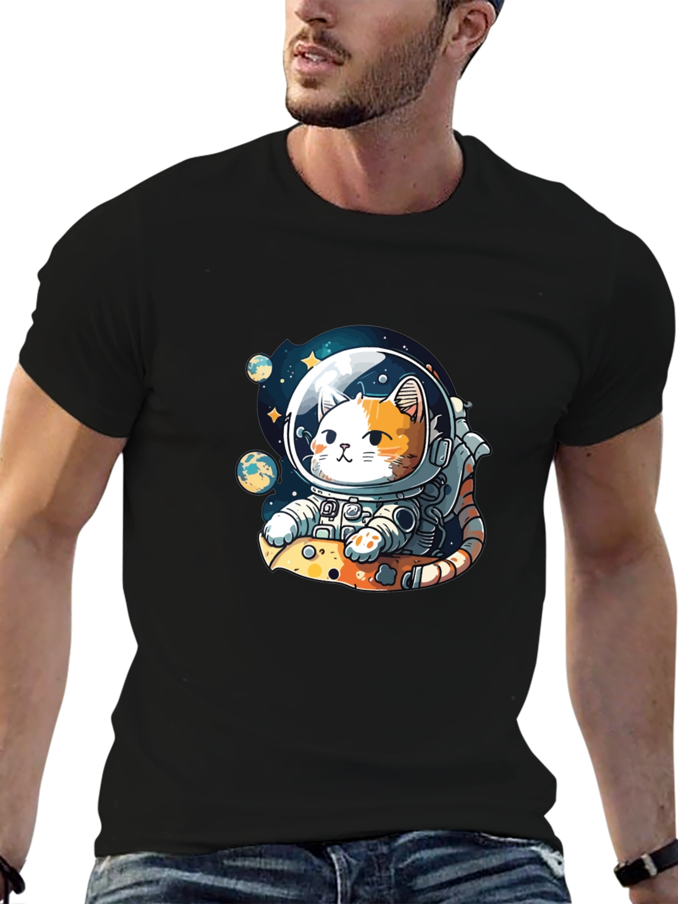 Cat Astronaut T-Shirt - Space Adventure Design