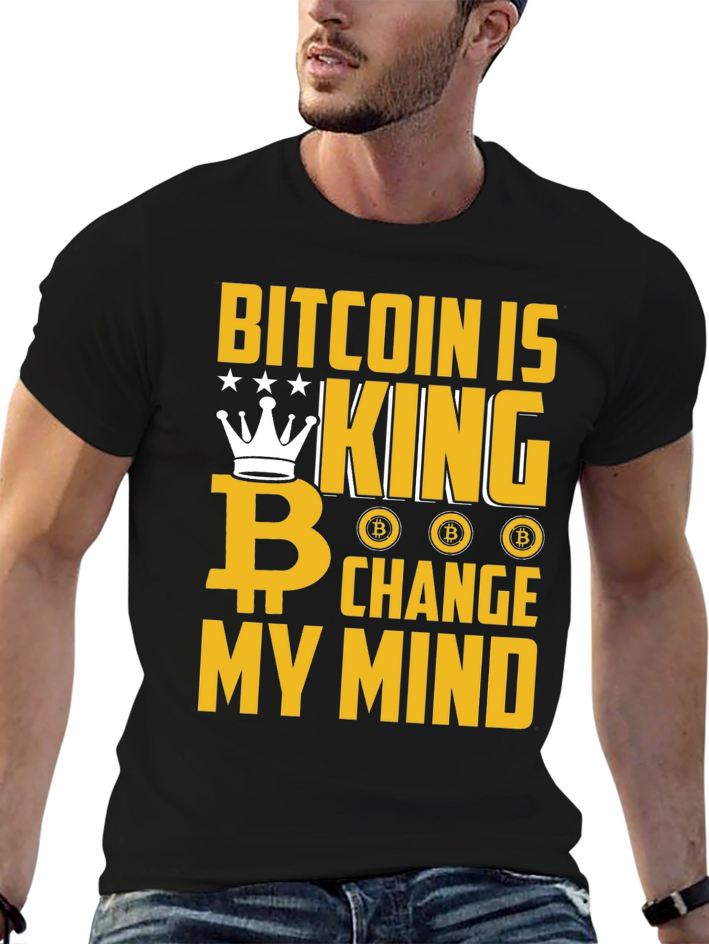 Bitcoin Is King Graphic T-Shirt