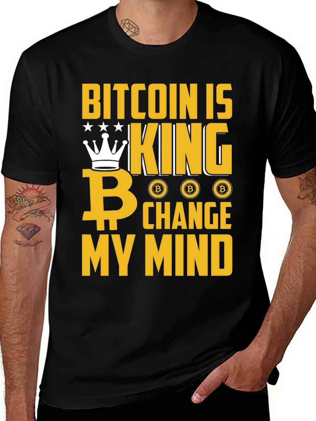 Bitcoin Is King Graphic T-Shirt