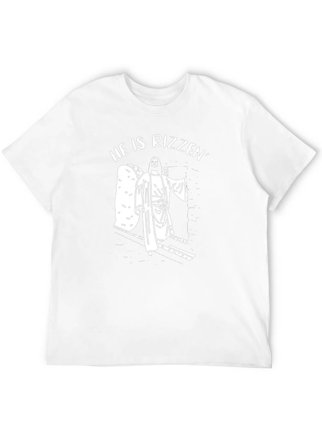 He Is Rizzin Easter T-Shirt - Black Graphic Tee
