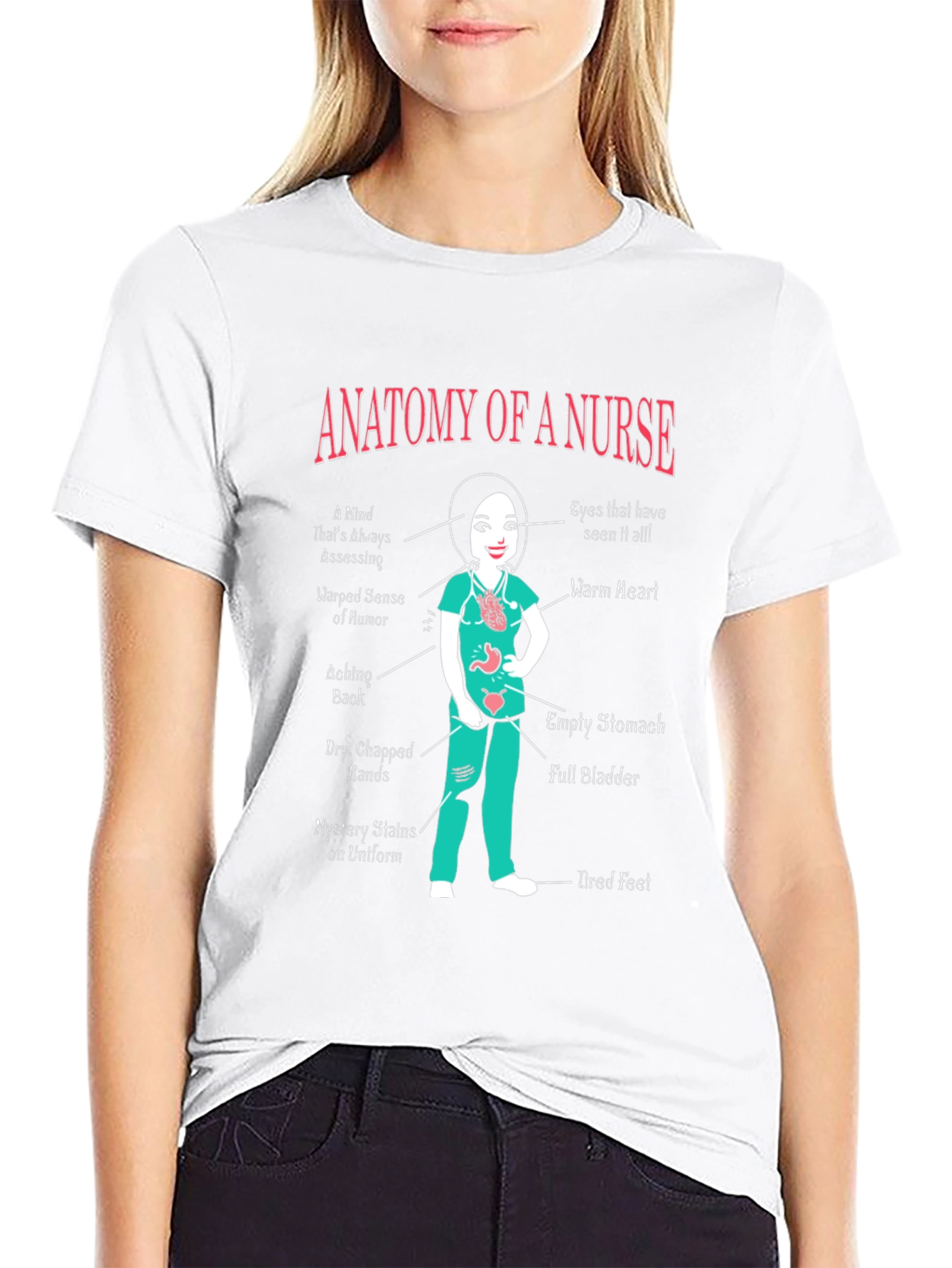 Anatomy of a Nurse Graphic T-Shirt