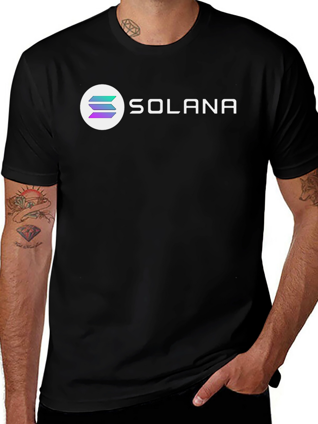 Solana Crypto Black T-Shirt