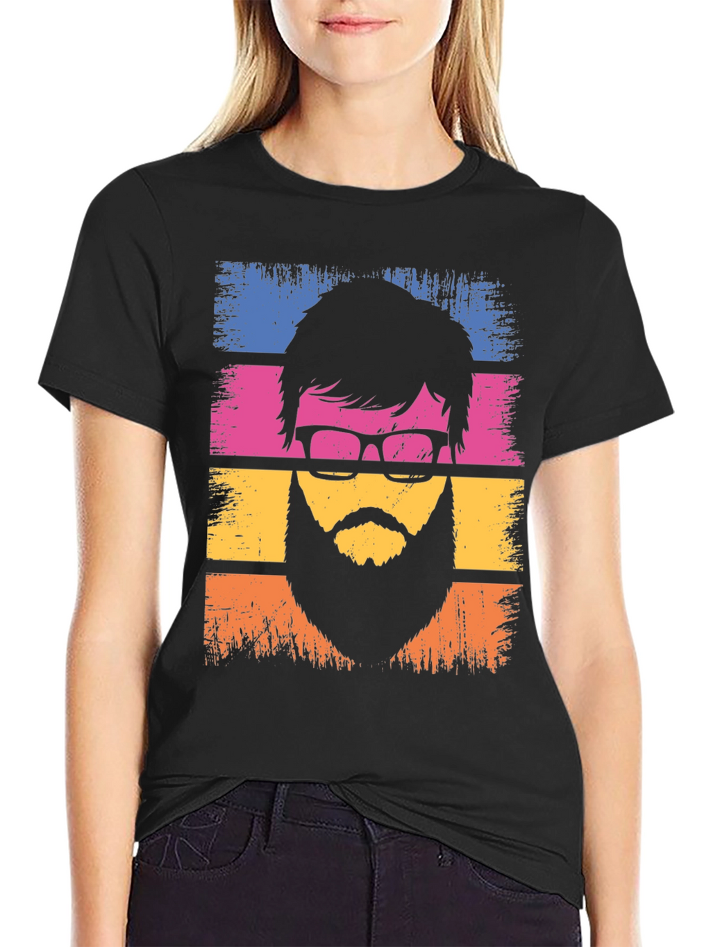 Retro Bearded Man Graphic T-Shirt