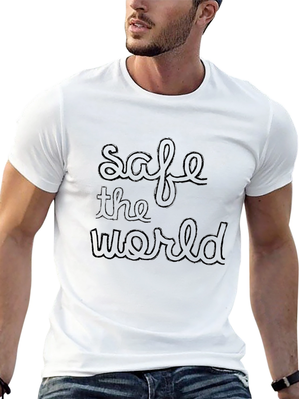 Safe the World Black T-Shirt