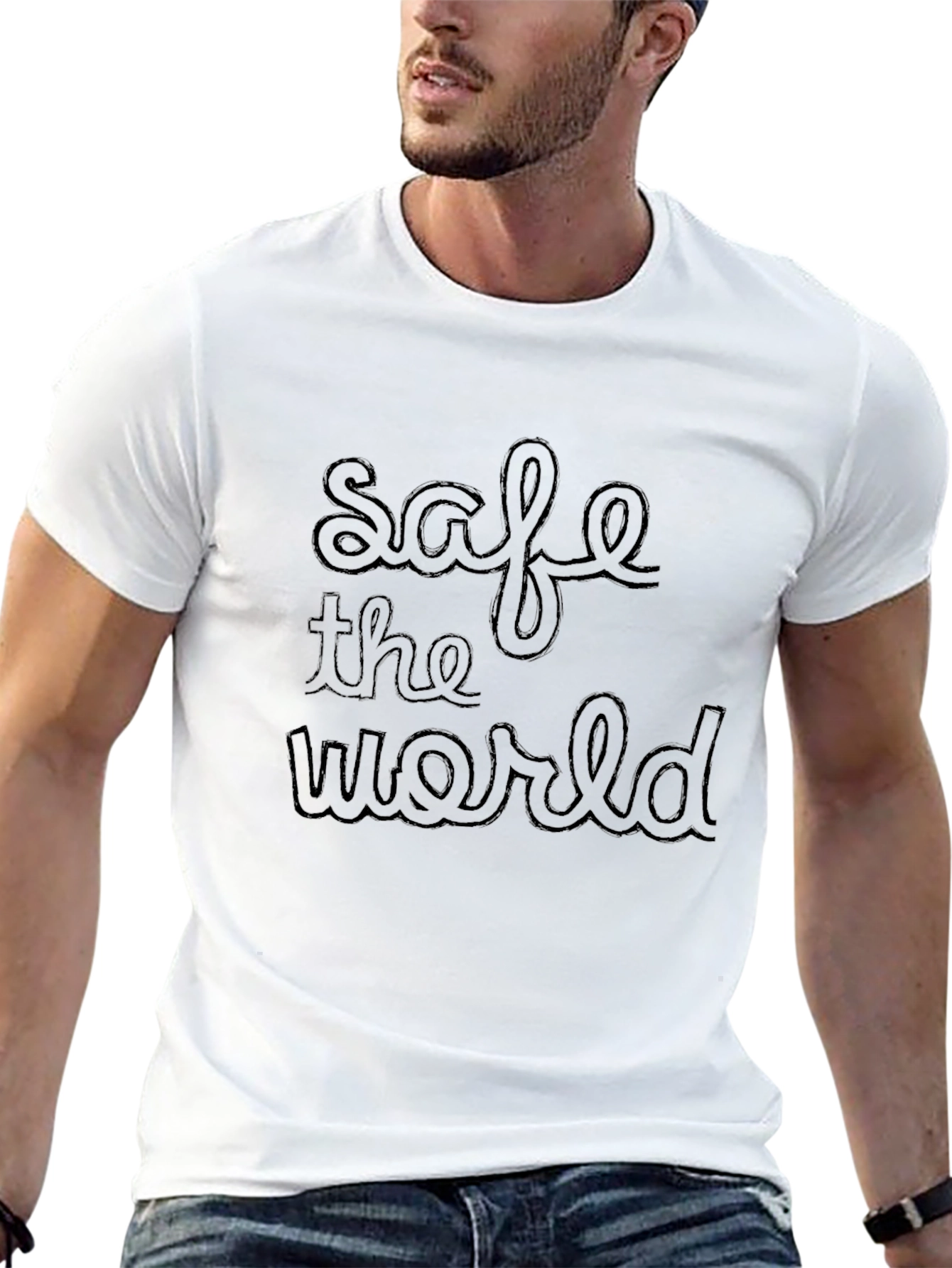 Safe the World Black T-Shirt
