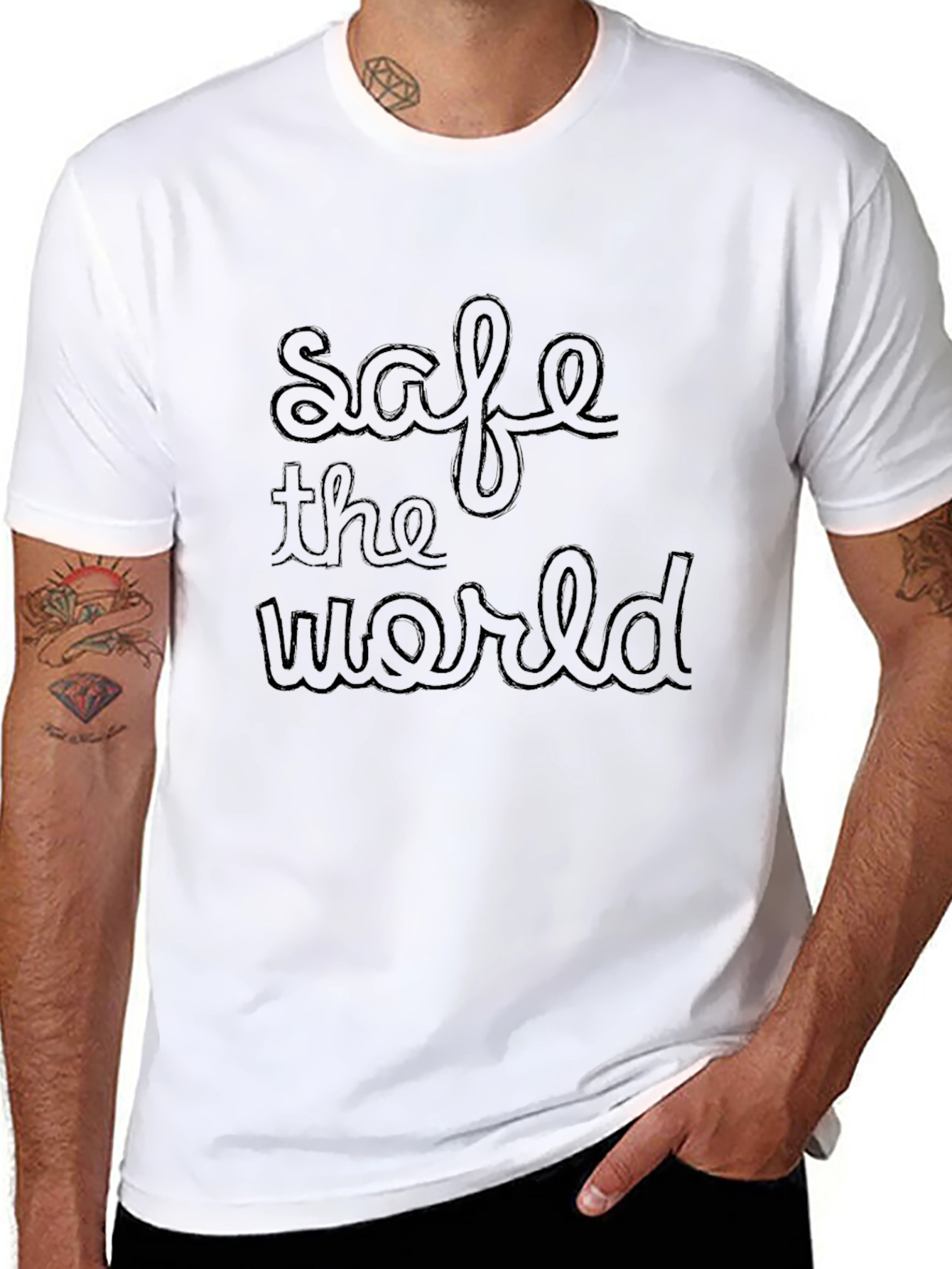 Safe the World Black T-Shirt