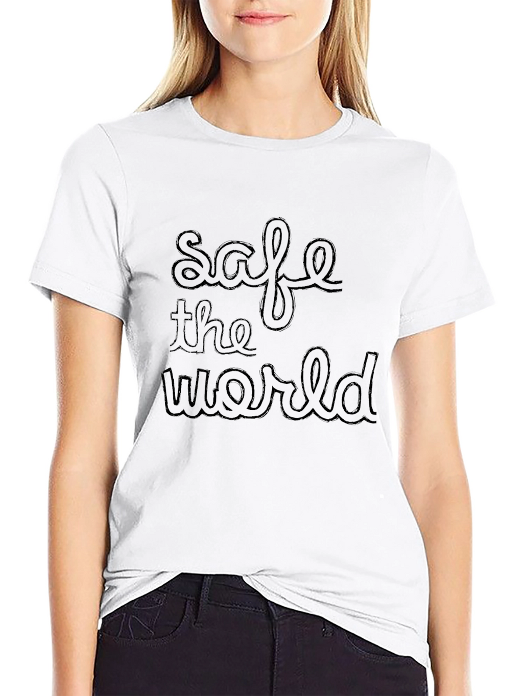 Safe the World Black T-Shirt