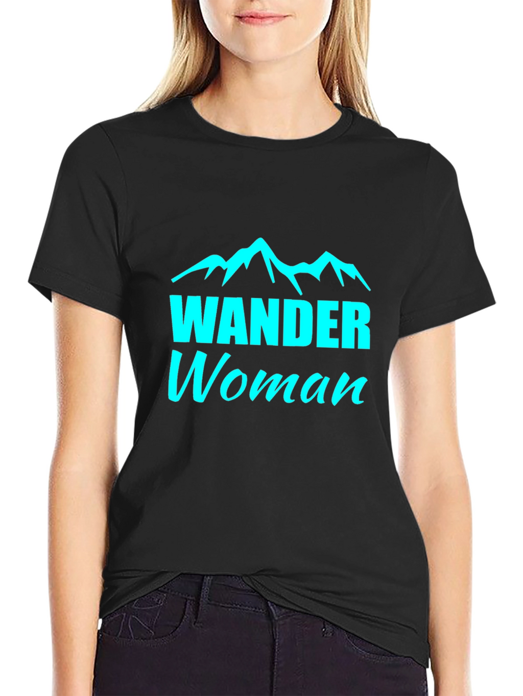 Wander Woman Black Tee - Mountain Adventure Shirt