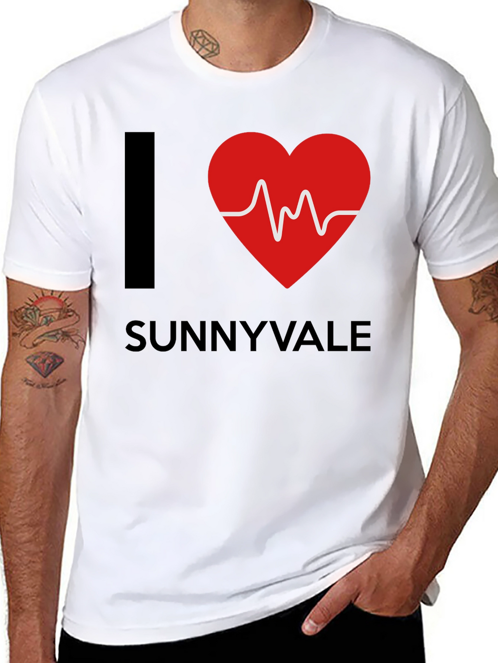 I Heart Sunnyvale Graphic T-Shirt - Trendy Casual Tee