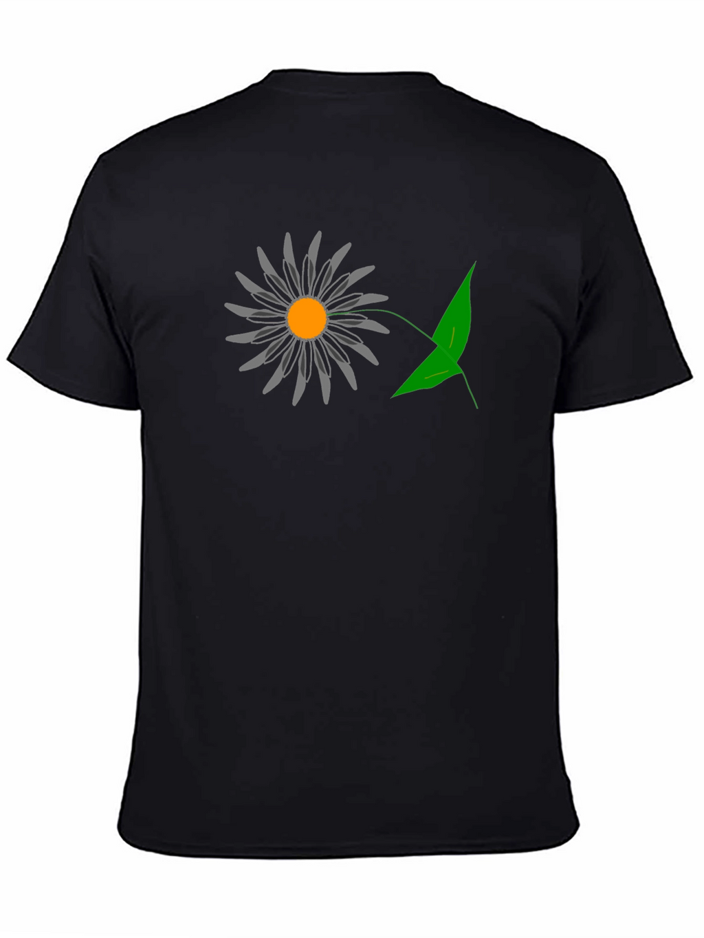 Mens Black Graphic T-Shirt - Daisy Design