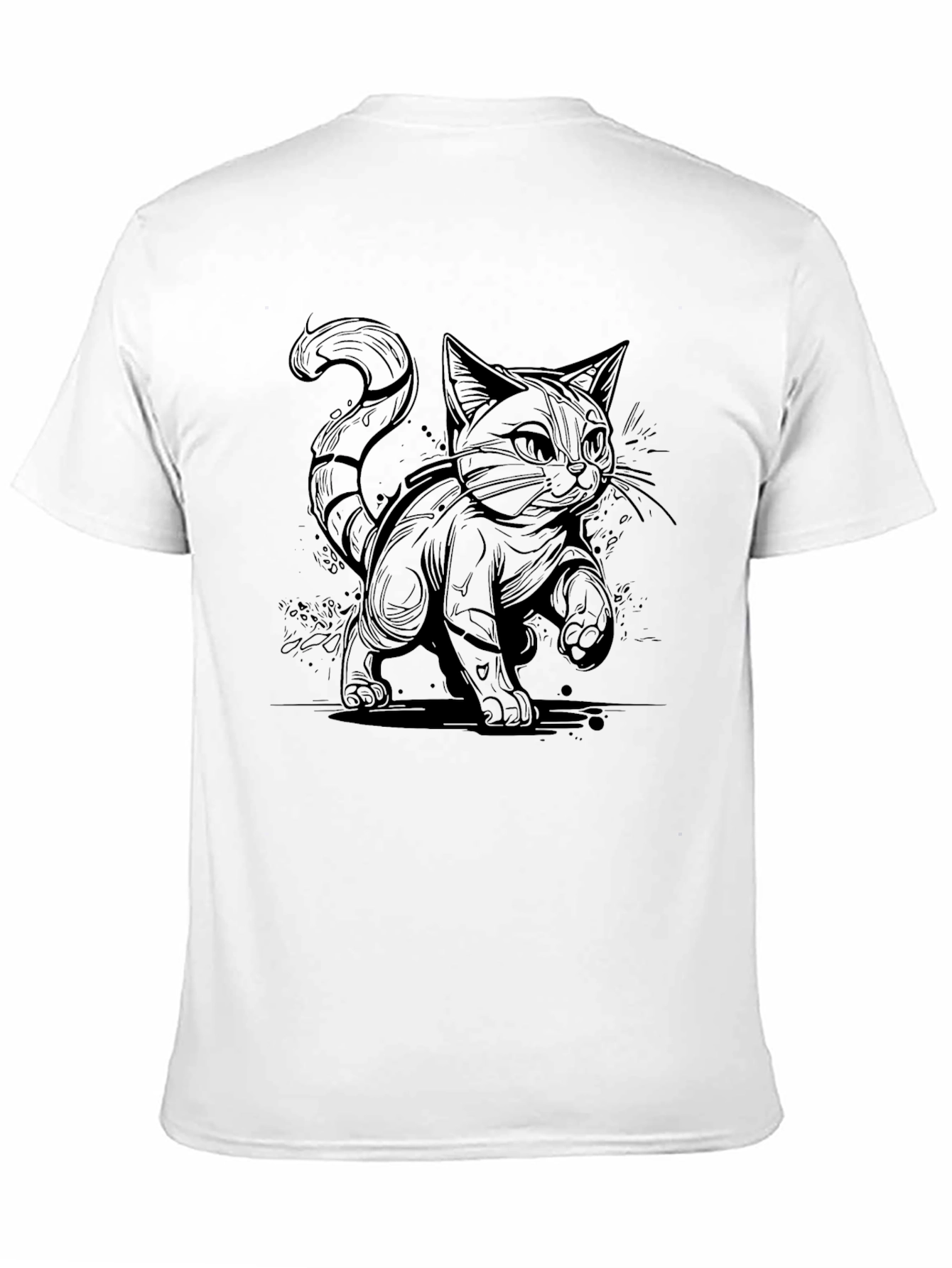 Black Cat Graphic Tee - Cool Cat Lover T-Shirt