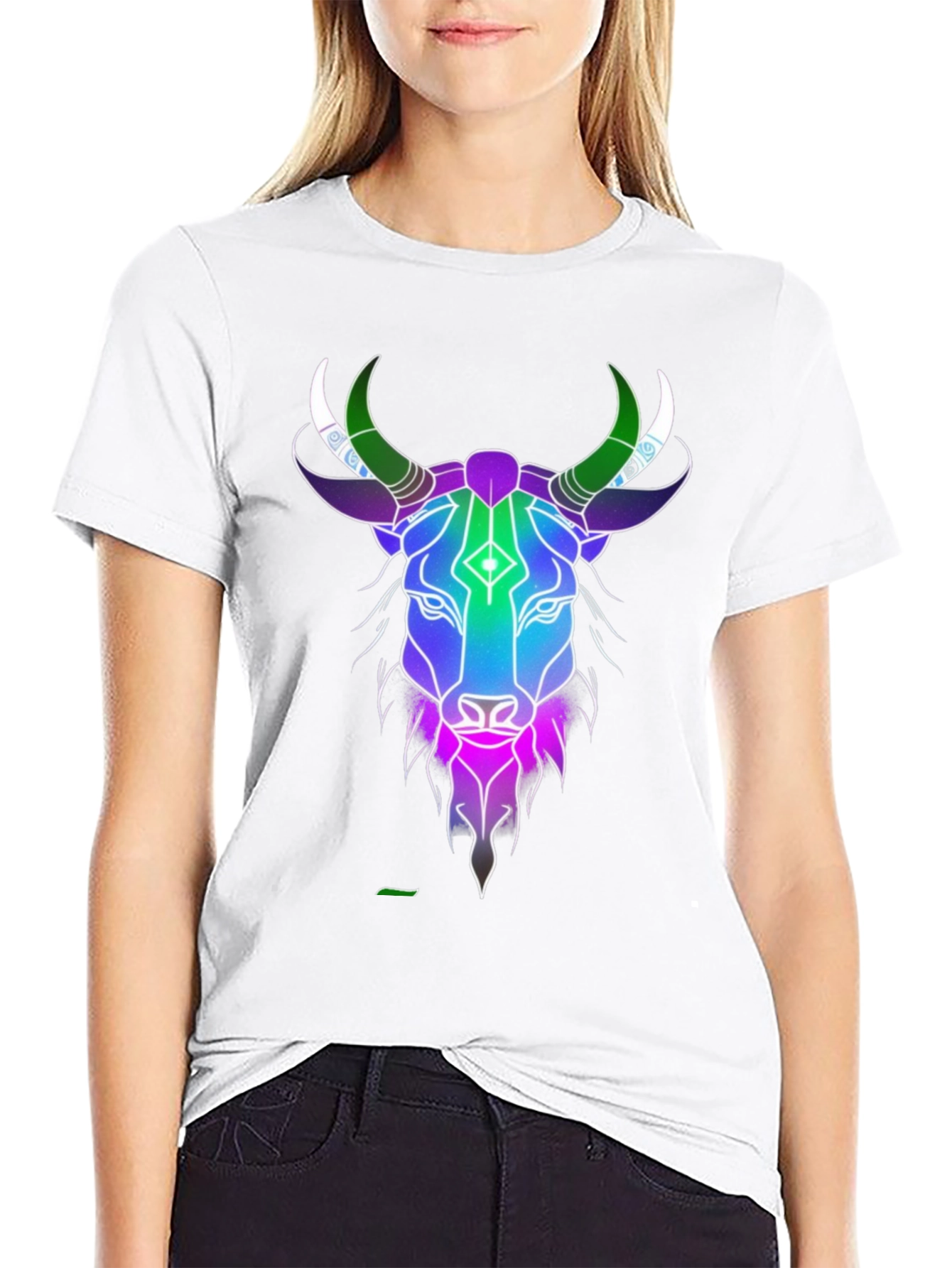 Cosmic Bull Graphic Tee - Mens Black T-Shirt