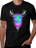 Cosmic Bull Graphic Tee - Mens Black T-Shirt