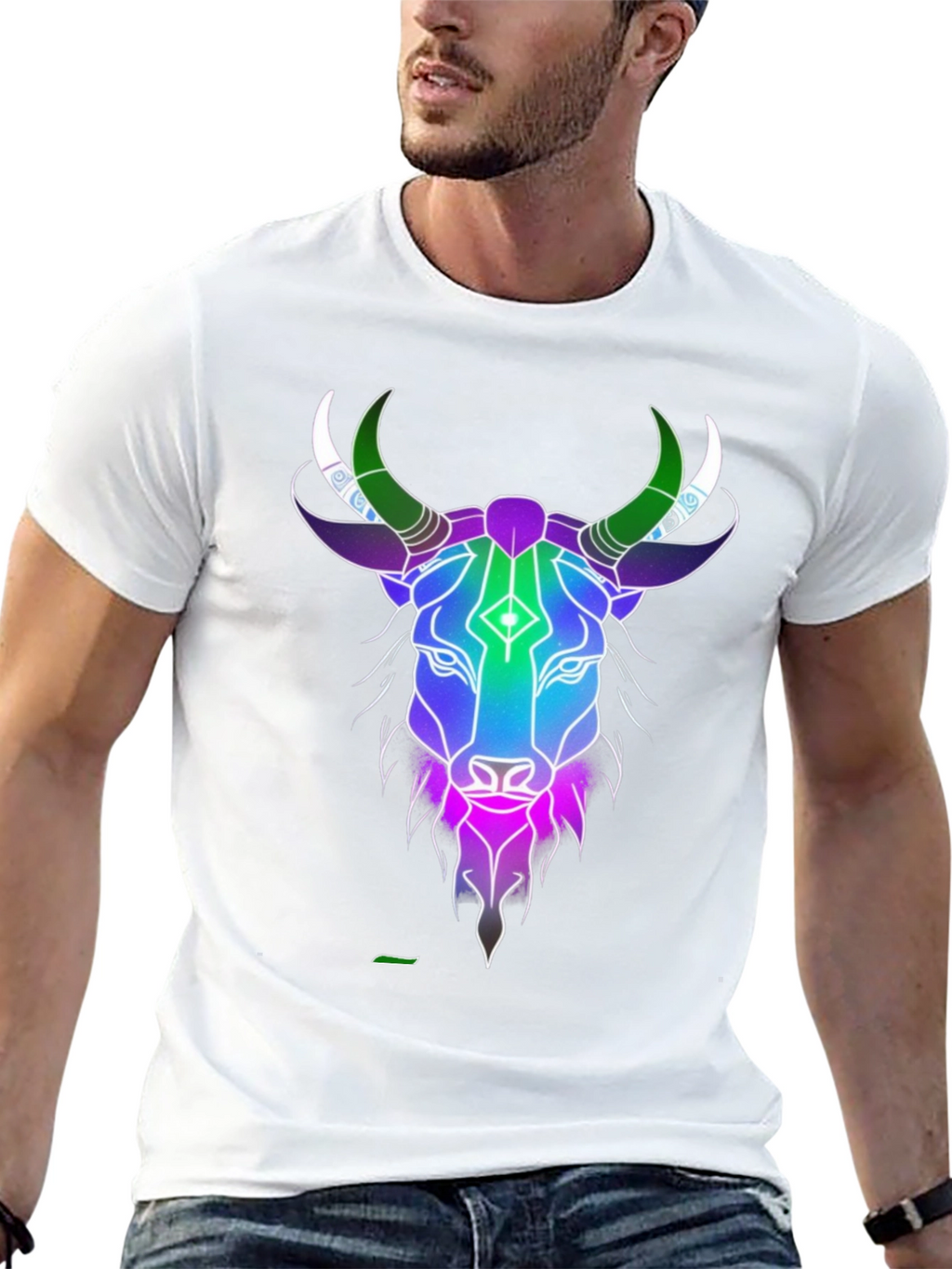 Cosmic Bull Graphic Tee - Mens Black T-Shirt