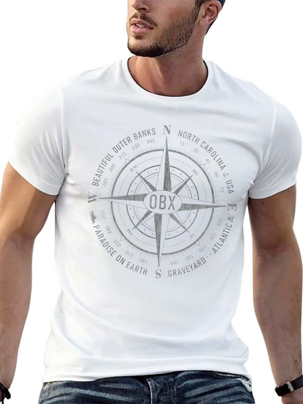 OBX Compass Graphic T-Shirt - Outer Banks Apparel