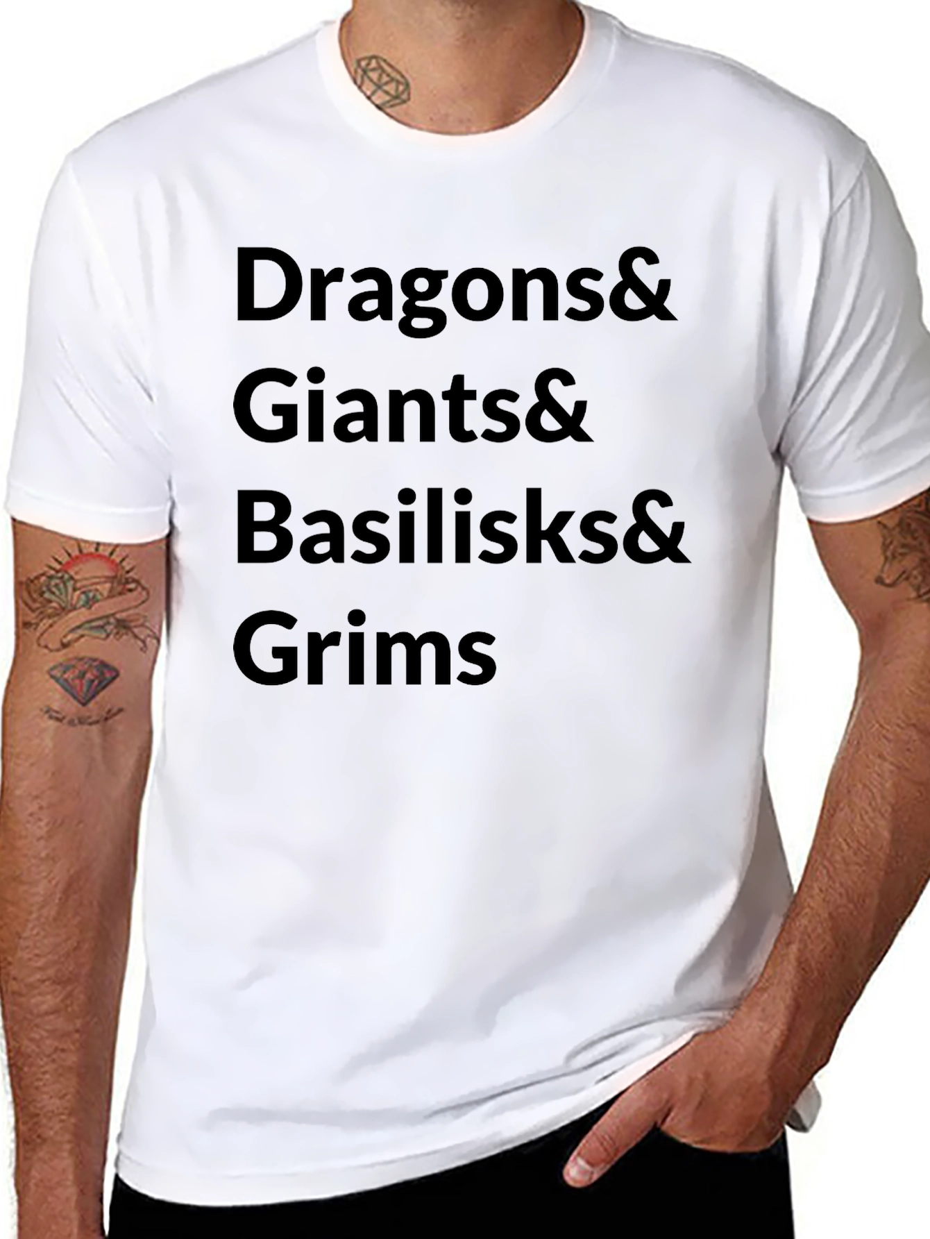 Dragons & Giants T-Shirt - Fantasy Creature Tee