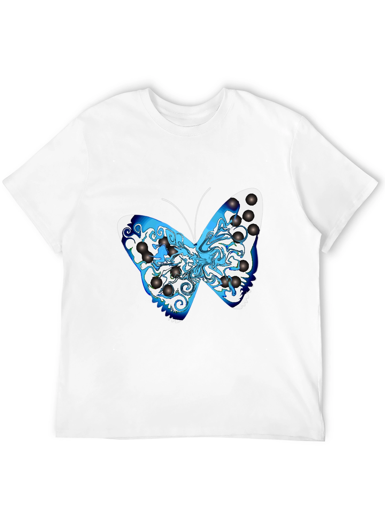 Butterfly Graphic Tee - Mens Black T-Shirt