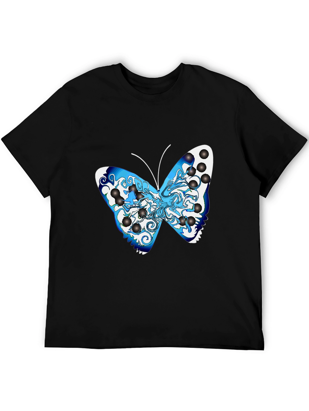 Butterfly Graphic Tee - Mens Black T-Shirt