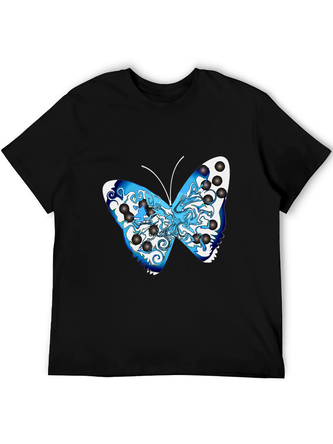 Butterfly Graphic Tee - Mens Black T-Shirt