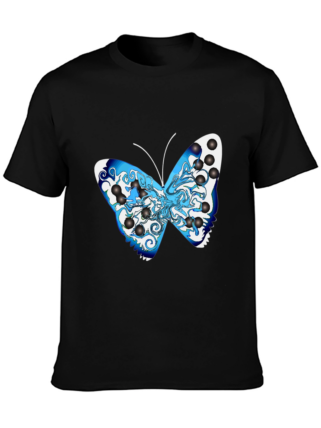 Butterfly Graphic Tee - Mens Black T-Shirt