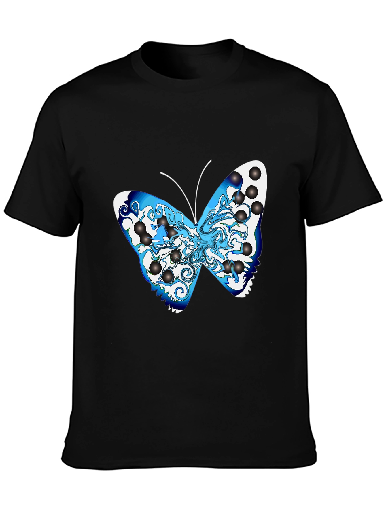 Butterfly Graphic Tee - Mens Black T-Shirt