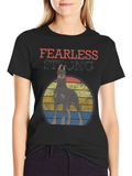 Fearless Strong Doberman Dog Graphic Tee