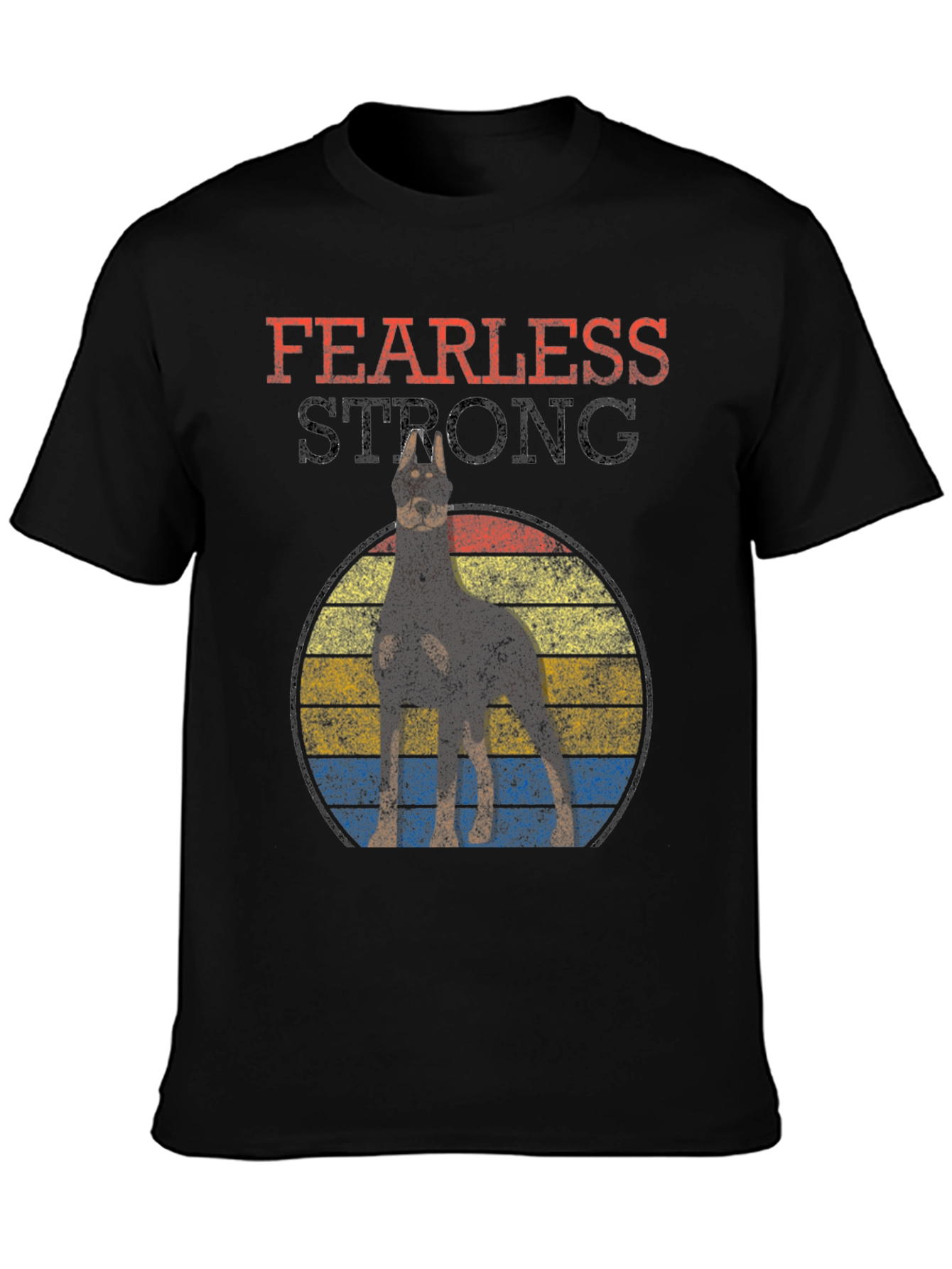 Fearless Strong Doberman Dog Graphic Tee