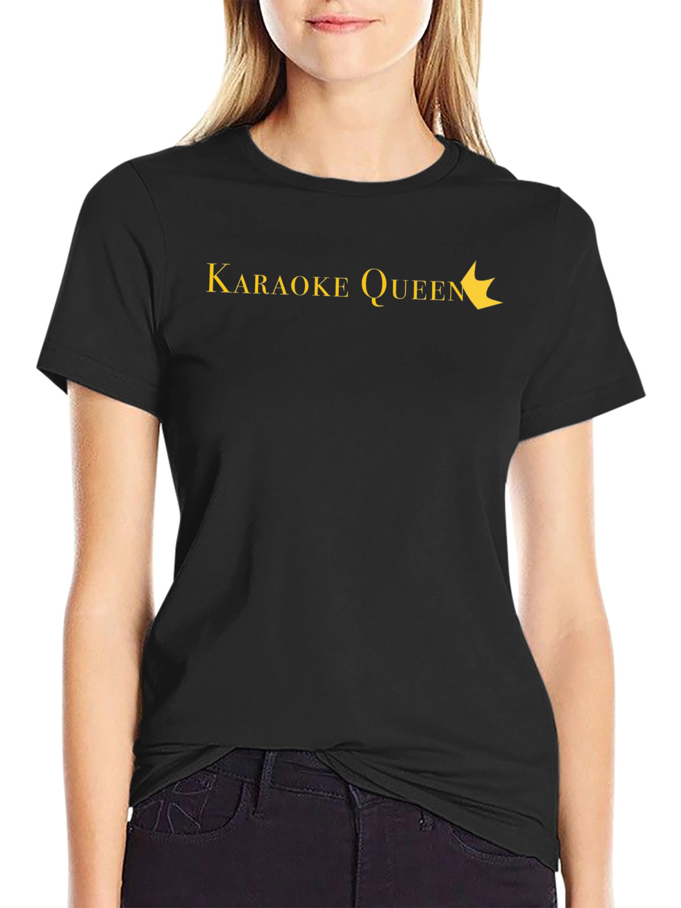 Karaoke Queen Black T-Shirt - Sing Your Heart Out!