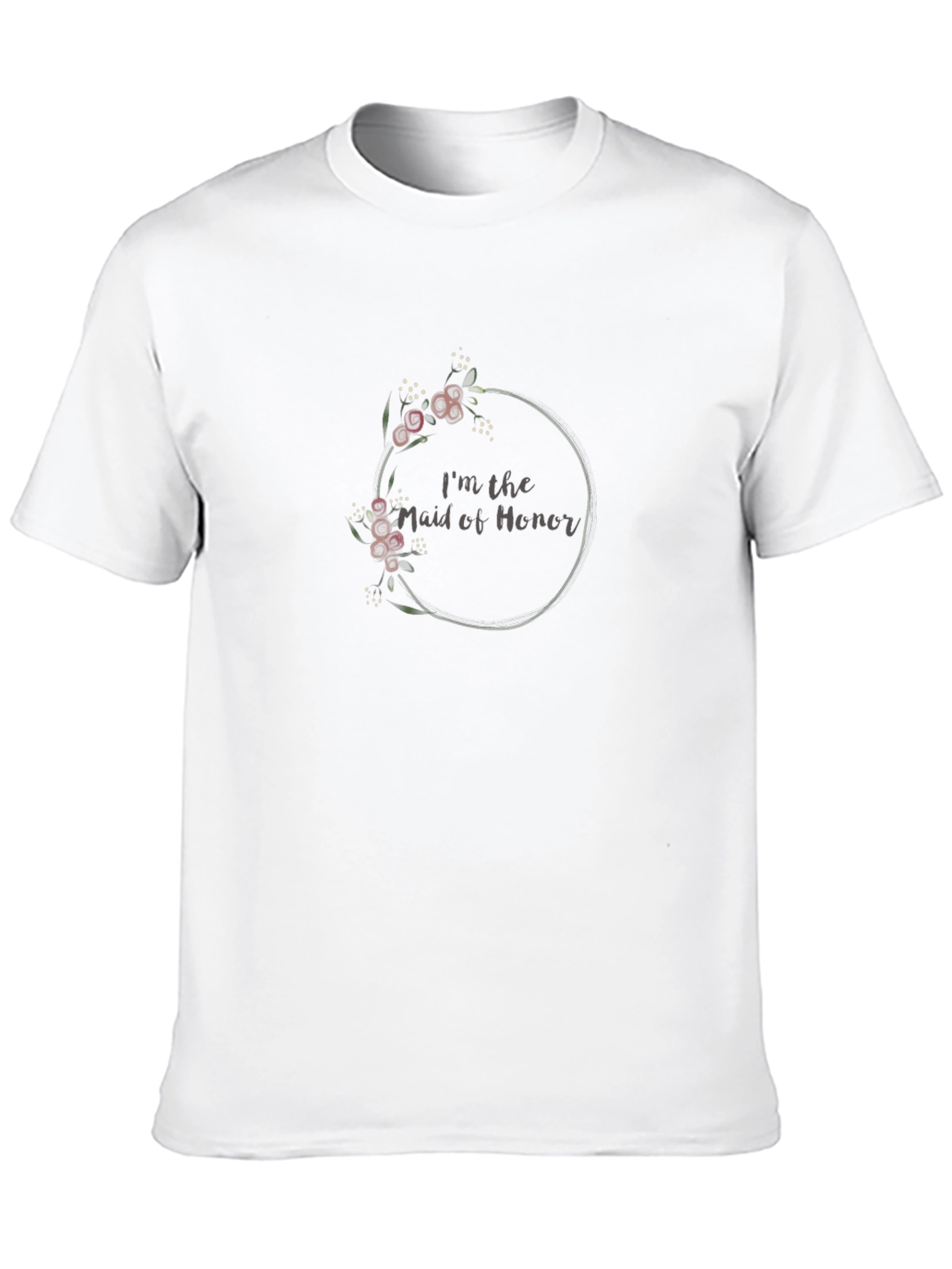 Maid of Honor Floral Wreath Tee