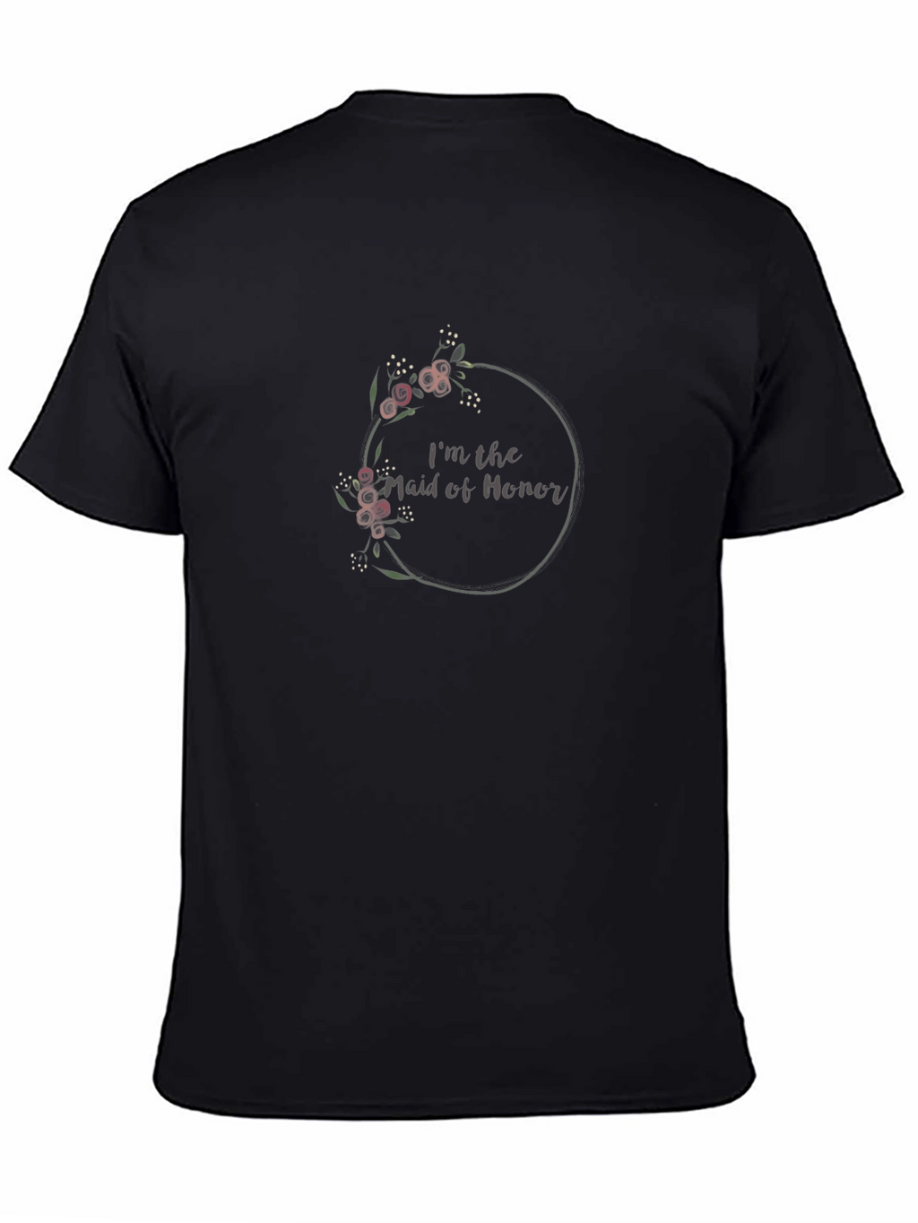 Maid of Honor Floral Wreath Tee