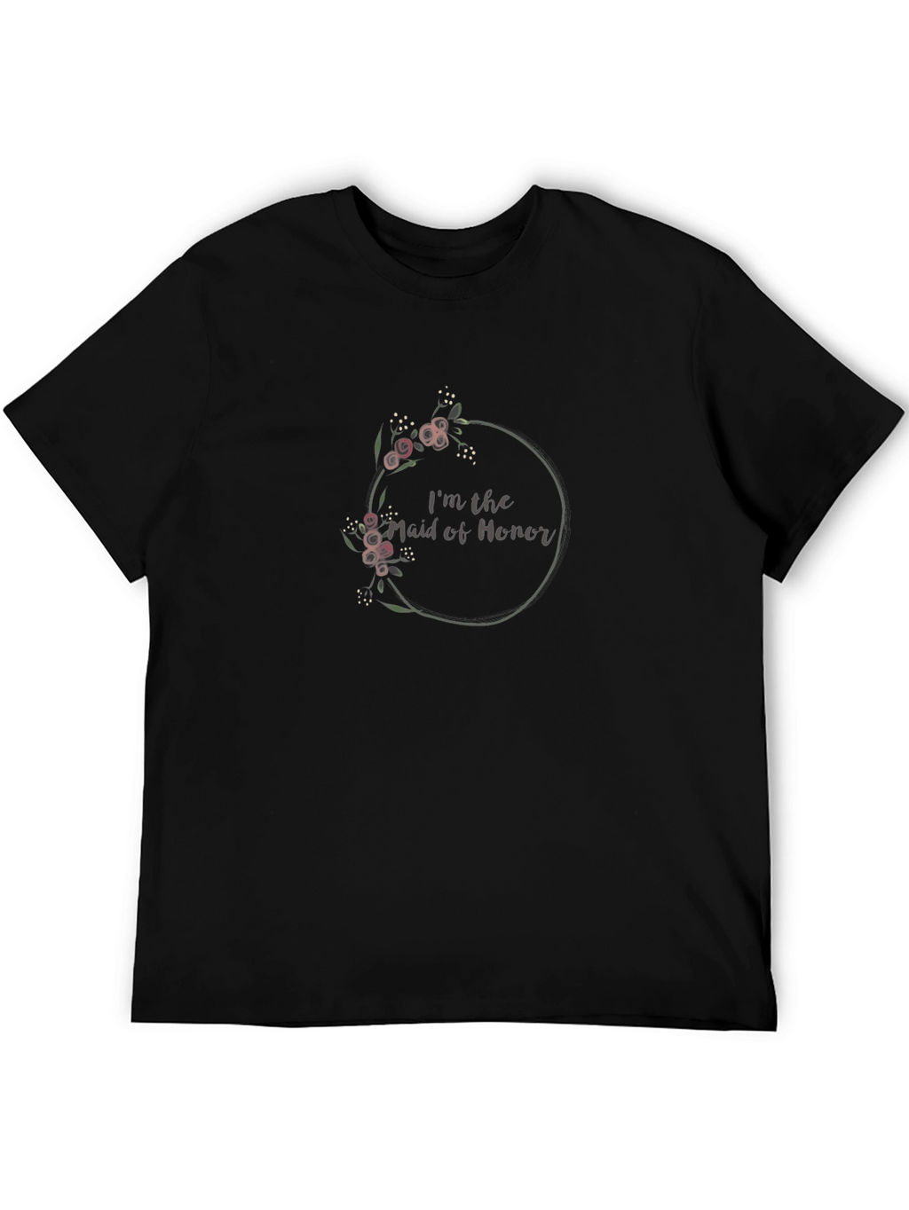 Maid of Honor Floral Wreath Tee