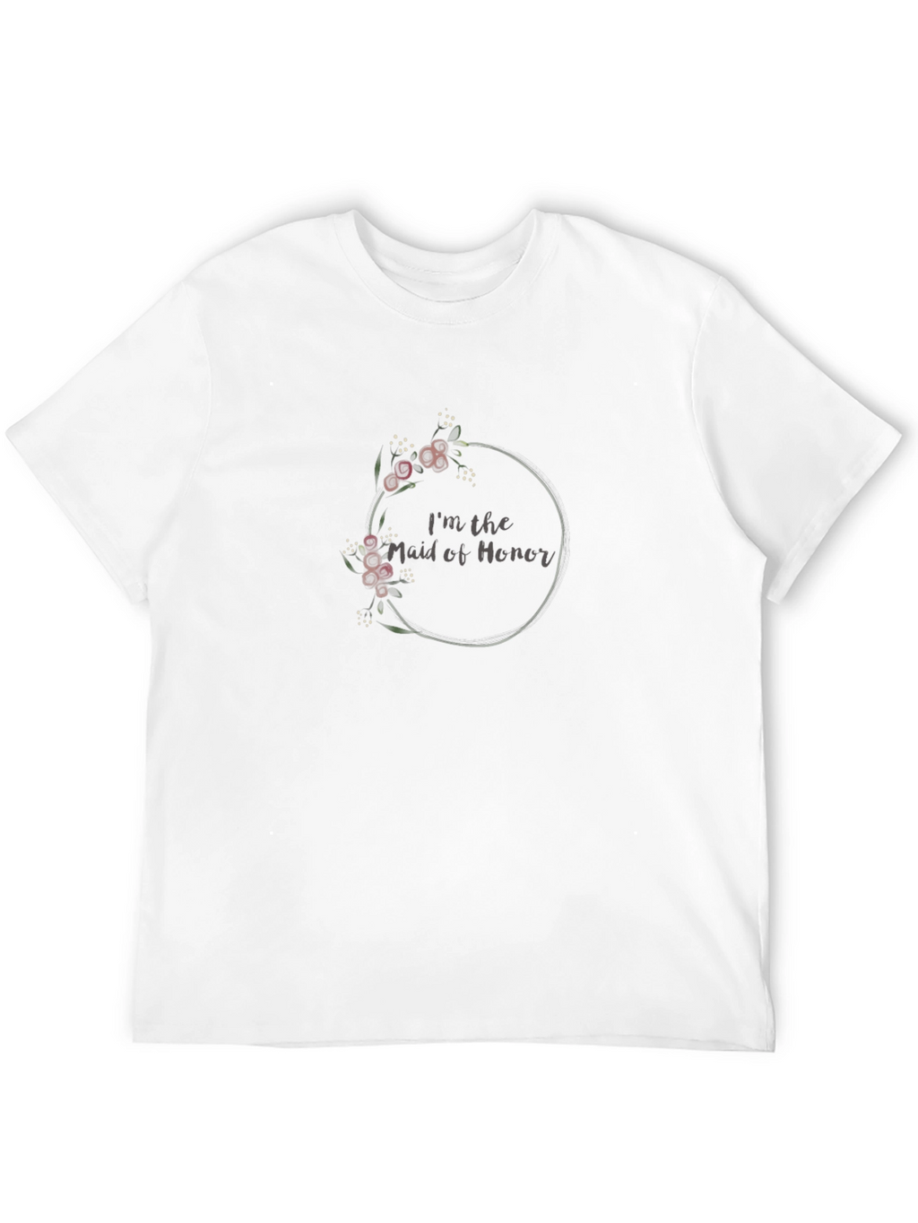Maid of Honor Floral Wreath Tee