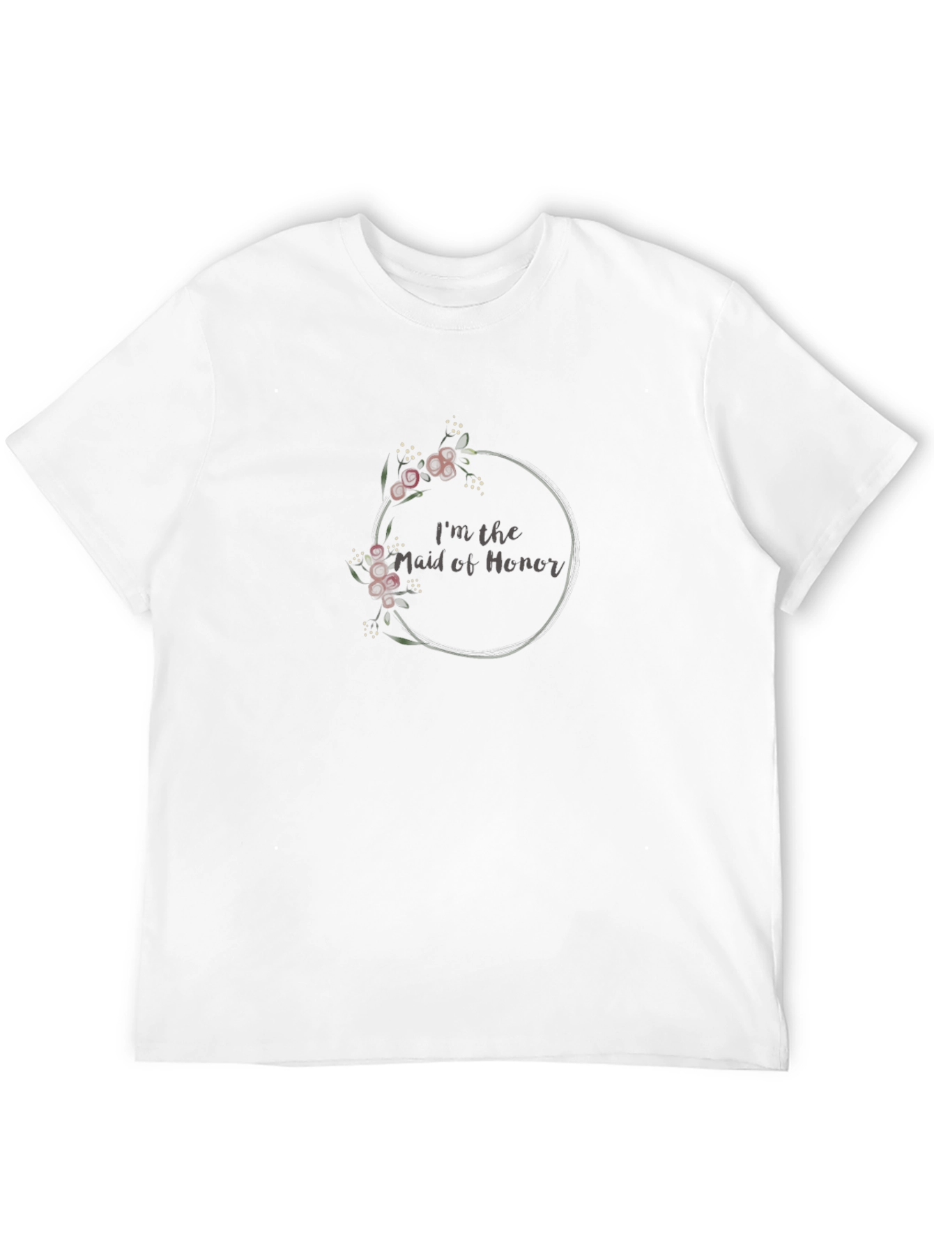 Maid of Honor Floral Wreath Tee