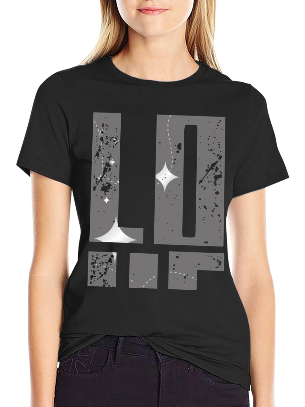 Abstract Graphic Print T-Shirt - Mens Black Tee