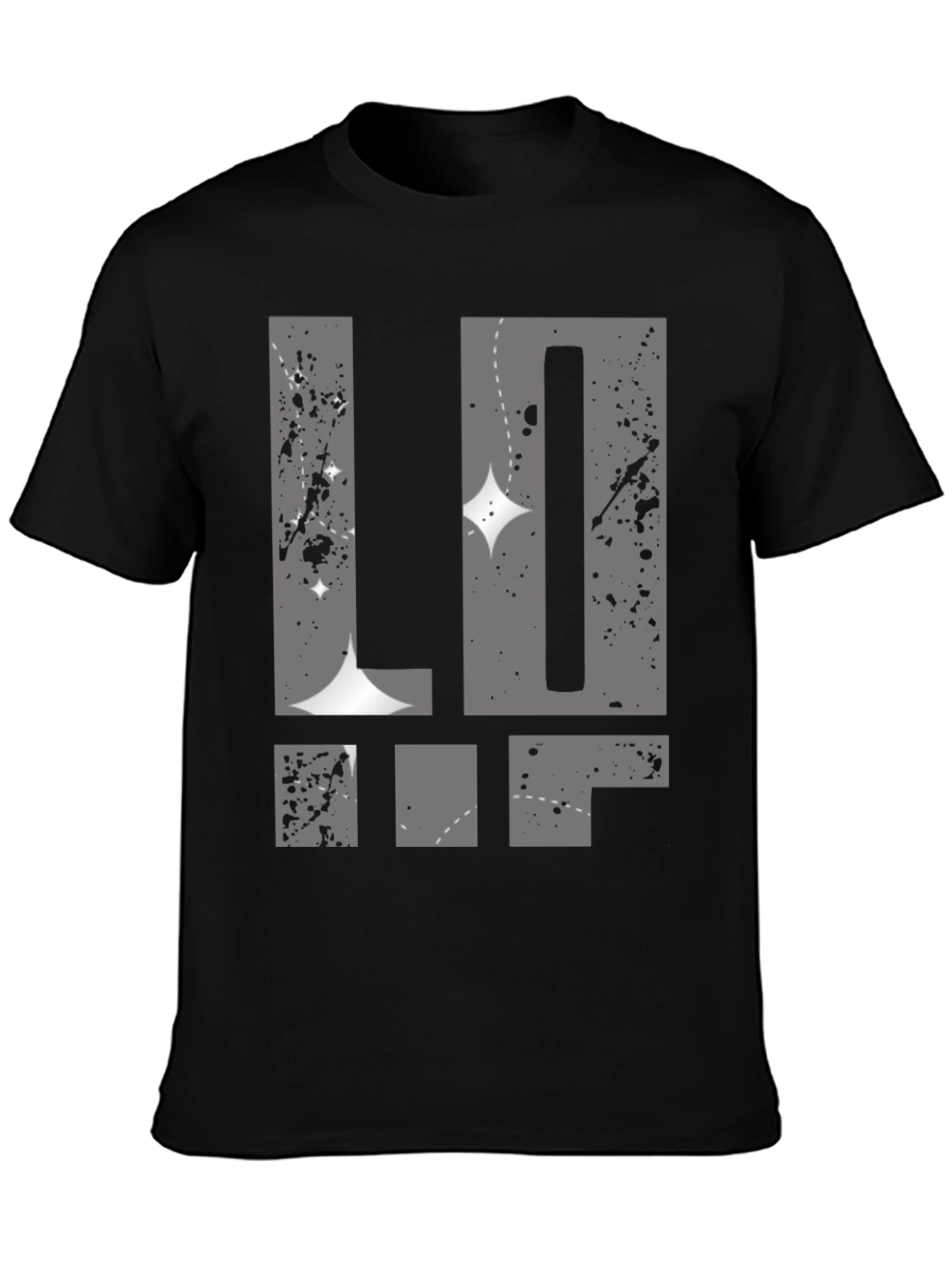 Abstract Graphic Print T-Shirt - Mens Black Tee
