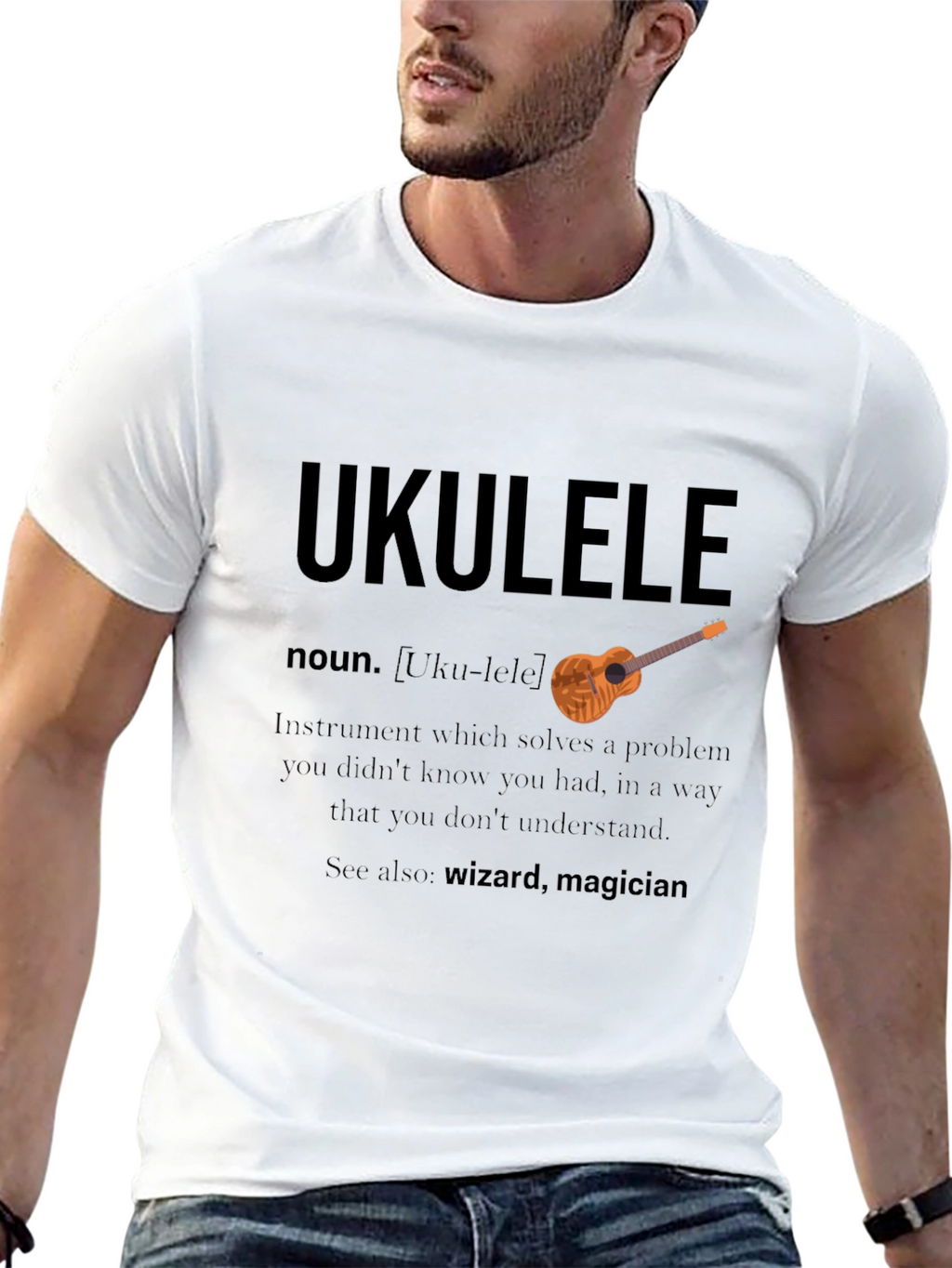 Ukulele Definition T-Shirt - Musicians Funny Gift