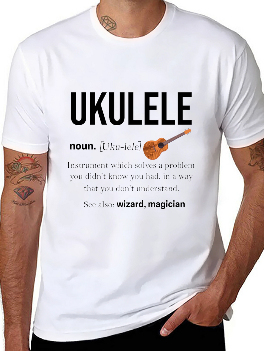 Ukulele Definition T-Shirt - Musicians Funny Gift