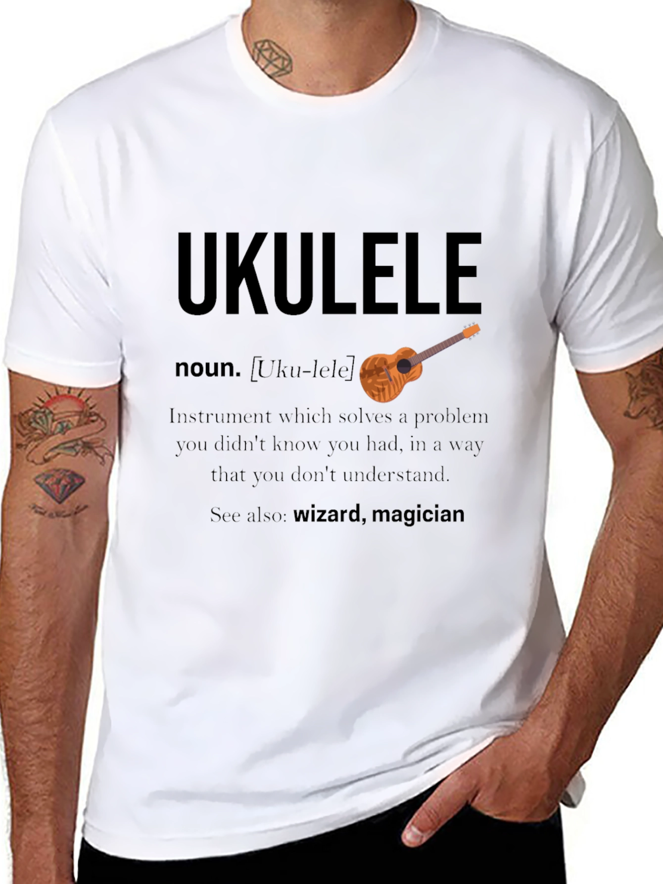 Ukulele Definition T-Shirt - Musicians Funny Gift