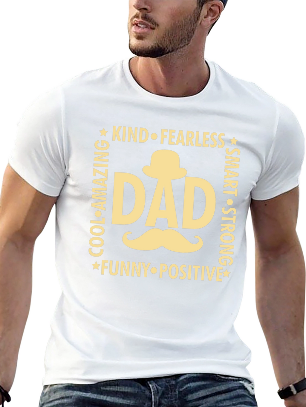 Cool Dad T-Shirt - Kind Fearless Smart & Strong