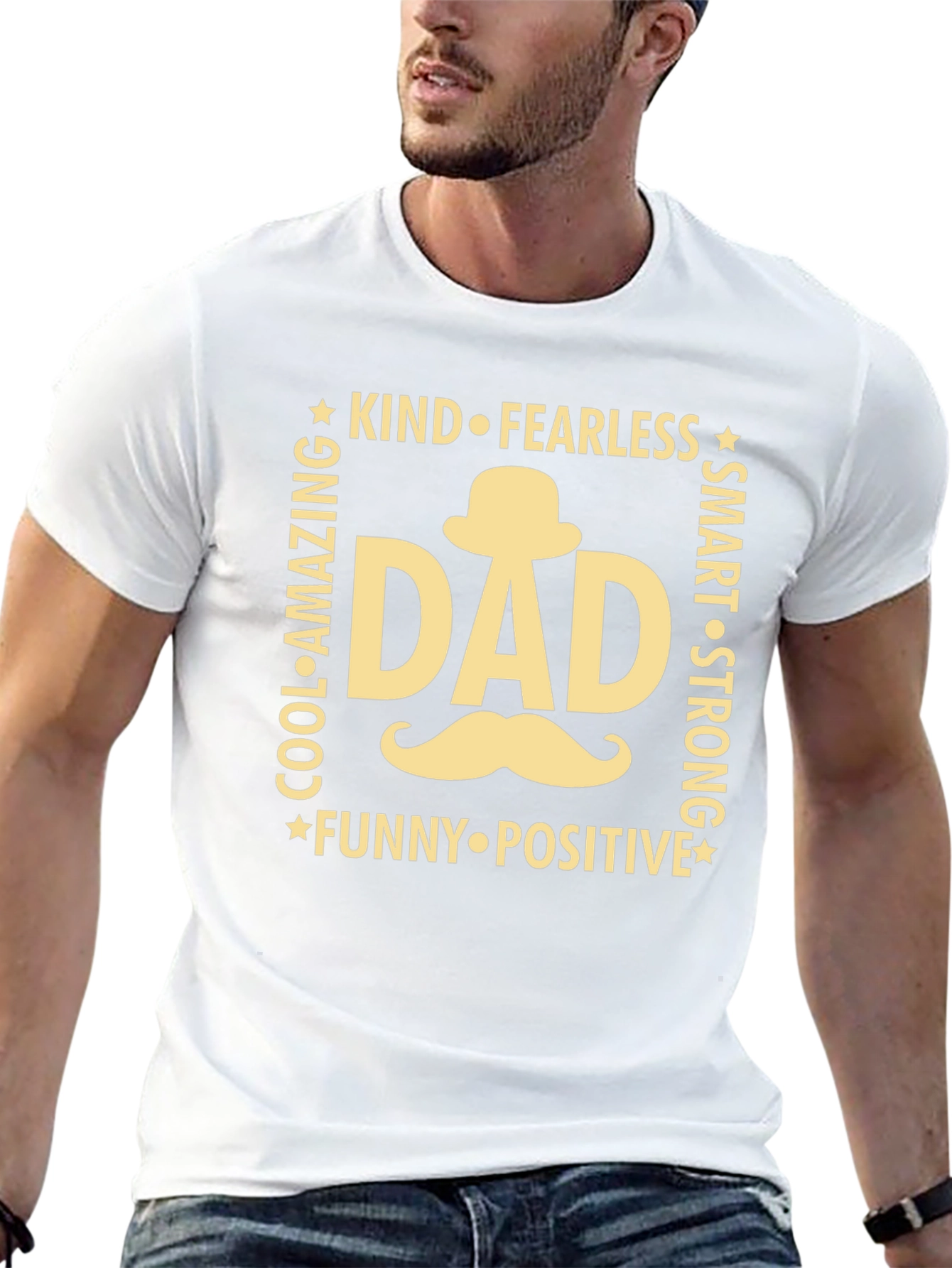 Cool Dad T-Shirt - Kind Fearless Smart & Strong