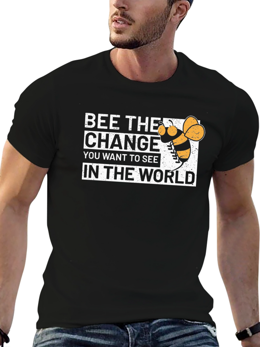 Bee the Change T-Shirt - Motivational Graphic Tee