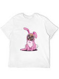 Pug Bunny Costume T-Shirt - Easter Fun