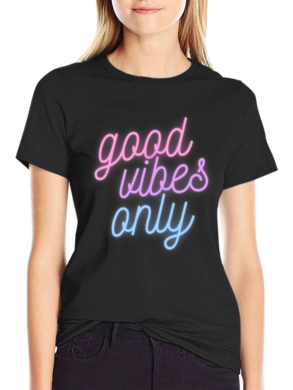 Good Vibes Only T-Shirt - Black Casual Tee