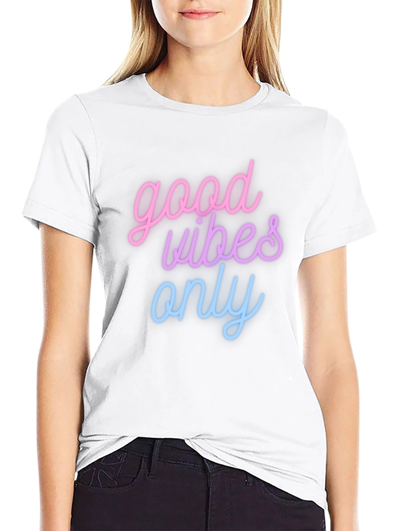 Good Vibes Only T-Shirt - Black Casual Tee